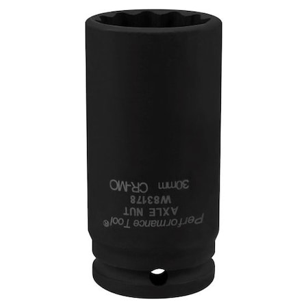 Performance Tool 30Mm Front Wheel Drive Axle Nut Socket, W83178 W83178